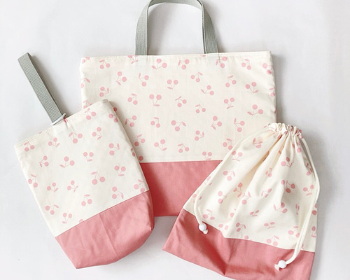 入園入学3点セット チェリー［受注製作］ その他入園グッズ poppy