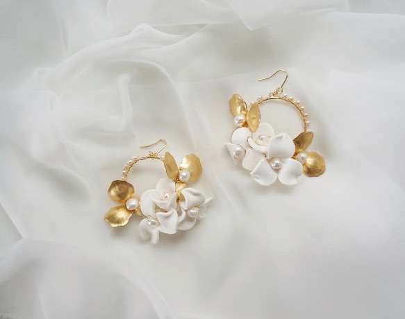 full bloom hoop earrings（pierce） 3枚目の画像