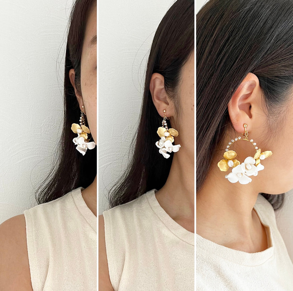 full bloom hoop earrings（pierce） 6枚目の画像