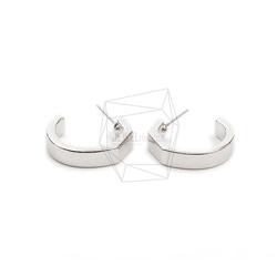 ERG-2071-R [2pieces] Wave Round Earrings, Wave Round Post Earrin 第1張的照片