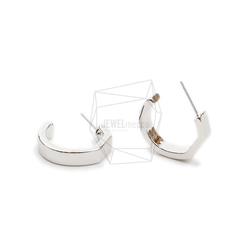 ERG-2071-R [2pieces] Wave Round Earrings, Wave Round Post Earrin 第2張的照片