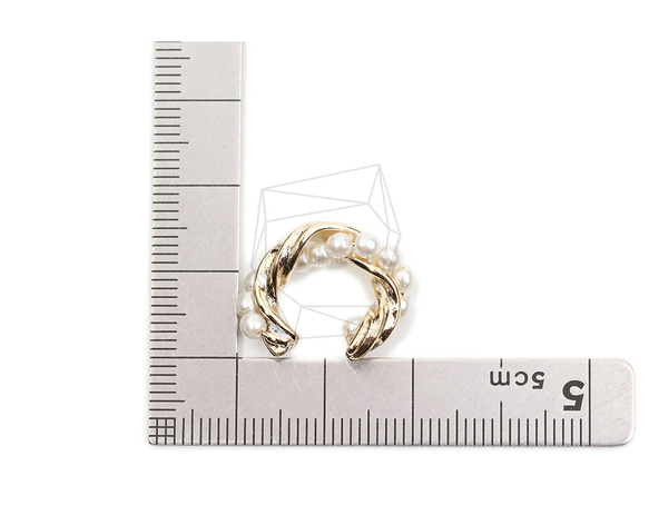 ERG-2076-G [2 件] 珍珠圓形耳夾耳環 第6張的照片