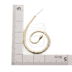 ERG-2077-G [2 件] 蛇形耳環，蛇形耳釘 / 24mm x 31mm 第5張的照片
