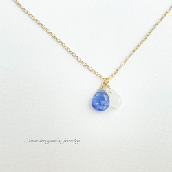 14kgf tanzanite × moon stone necklace 6枚目の画像