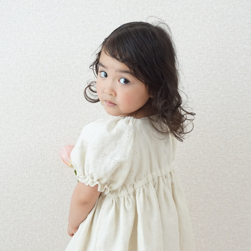 ガーゼ Gauze# リネンフリルカラー パフスリーブワンピース ベージュ Gauze#（ガーゼ） | CIRIOU ONE PIECE | hapuna&Co.（ハプナ