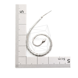 ERG-2077-R [2 件] 蛇形耳環、蛇形耳釘 / 24mm x 31mm 第5張的照片
