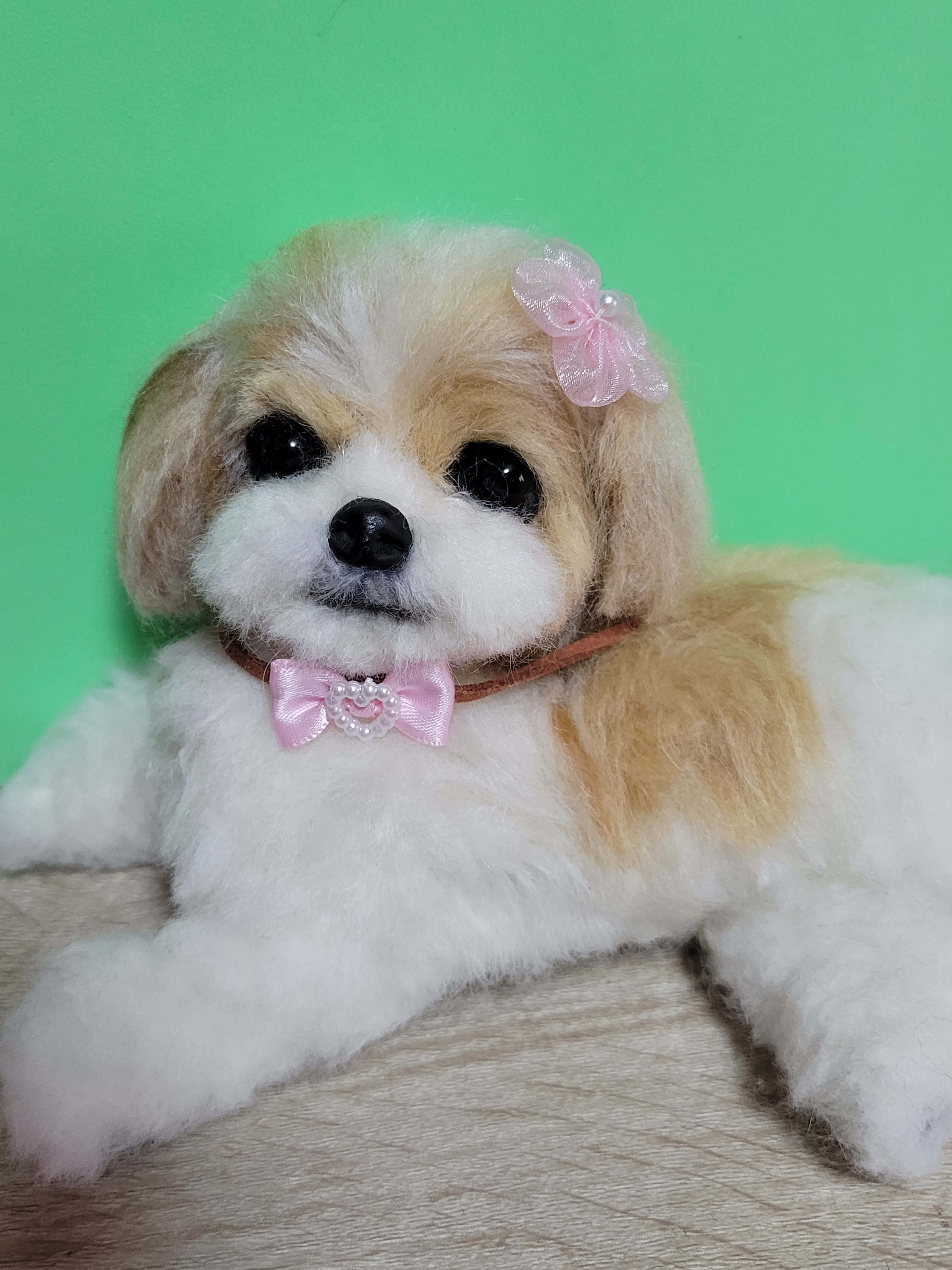 羊毛フェルト犬 シーズー 犬 おカッパちゃん - YURI-FELT'S