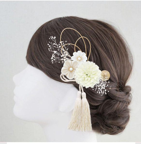 囲み】4057 つまみ細工 髪飾り 成人式 七五三 入学 卒業 囲み】4057