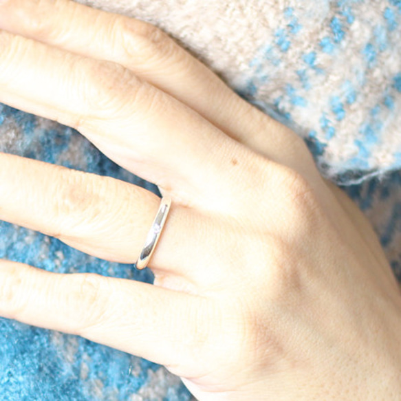 結婚指輪 マリッジリングに最適 シンプル ダイヤモンドリング 0号から30号まで PT8019P 3枚目の画像
