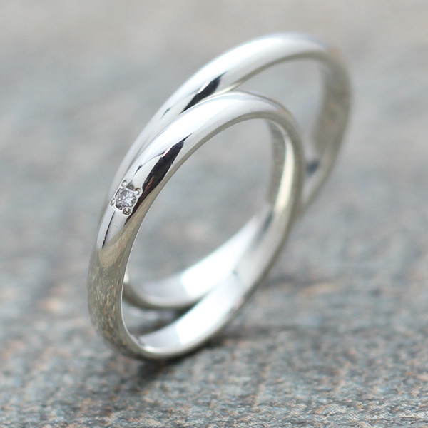 結婚指輪 マリッジリングに最適 シンプル ダイヤモンドリング 0号から30号まで PT8019P