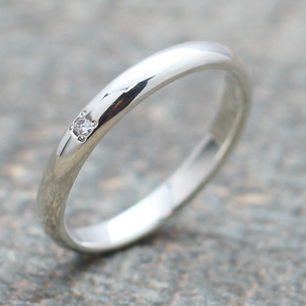 プロポーズリング ご褒美リングに シンプル ダイヤモンドリング 0号から30号まで PT8019D 14,630円