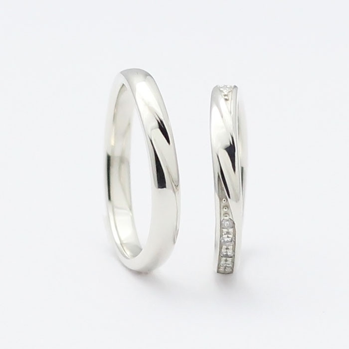 存在感のあるダイヤモンドペアリング 結婚指輪 マリッジリング スイート10 結婚記念日リング PT8020P