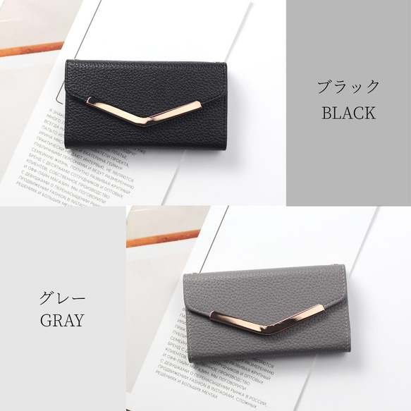 iphone ケース 手帳型 ミラー付き かわいい 15 14 SE 12 おしゃれ 13 11 カード収納 レザー 12枚目の画像