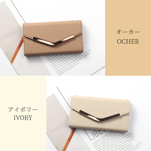 iphone ケース 手帳型 ミラー付き かわいい 15 14 SE 12 おしゃれ 13 11 カード収納 レザー 13枚目の画像