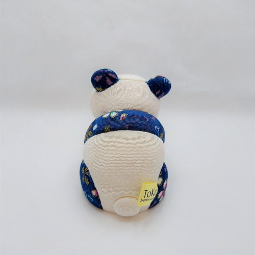 江戸木目込 しあわせパンダ（仔） 藍 柿沼東光作 その他置物