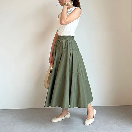 新作 送0さっぱり軽いデザインAラインフレアスカート人気の