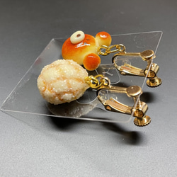 《受注生産》くまパンとメロンパンイヤリング/ピアス　フェイクスイーツ 11枚目の画像