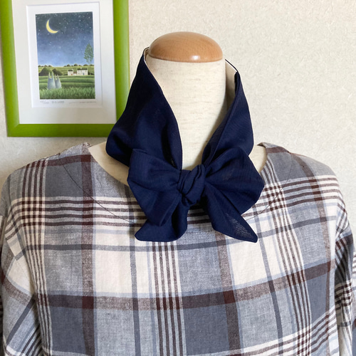 受注制作☆ふわっと軽いネックスカーフ無地A（6色展開）ネック
