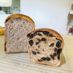 リクエスト品:国産小麦全粒粉100%『オーガニックのぶどうパン』3本(クール冷凍便) 1枚目の画像
