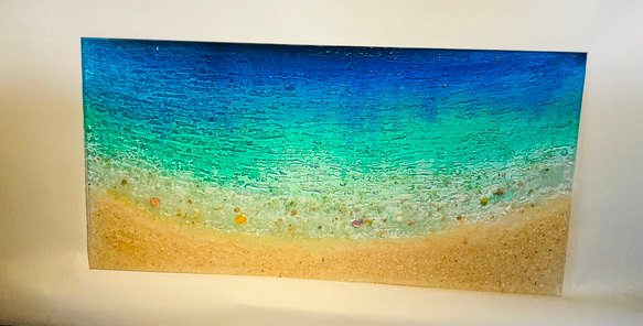 アートパネル エメラルドブルームーンビーチ 90×45 壁掛け 2枚目の画像
