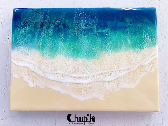 エポキシレジン 海アート パネル A4サイズ その他アート chup*ki