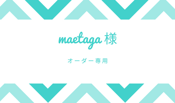 maetaga様 専用ページ 1枚目の画像
