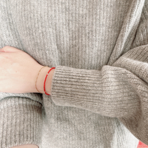天然赤珊瑚の小粒シンプルブレスレット 14kgf イタリア サルディーニャ