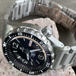 日本製 自社組立のメンズウォッチ 20気圧防水 自動巻き SEIKO NH36A サファイア 316ステンレス 腕時計 5枚目の画像