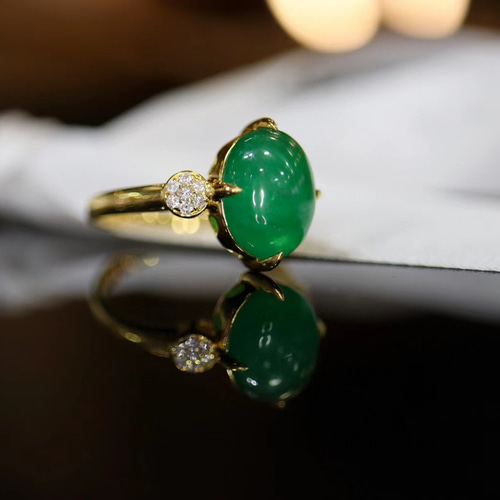 エメラルド ダイヤ リング（GIA エメラルドカット ダイヤモンド