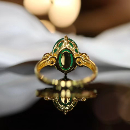 天然 エメラルド ダイヤ リング4.8ct k18 f 指輪・リング Worldstone  