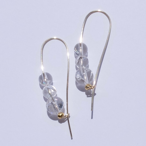 PURE 14kgf アイリスクォーツのフープピアス ピアス（フープ） Nyajala 