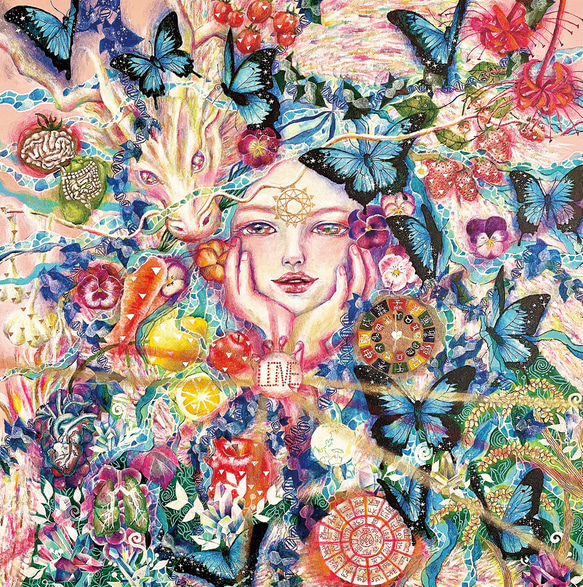 虹龍とたまゆら原画キャンバス☆送料込 絵画 陽月瞳 通販 14016593  