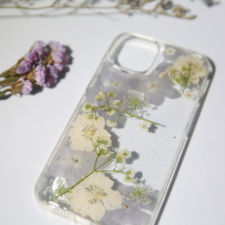 全機種対応iPhone Xperia Galaxy  押し花ケース 人気 押し花 ❀ケース 花束 花物語 3枚目の画像