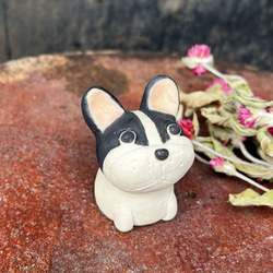 法國鬥牛犬斑 O-401-1 陶瓷/法國鬥牛犬/Hokoku Mugyu Dog 第3張的照片