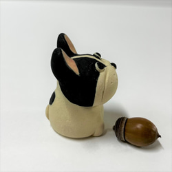 法國鬥牛犬斑 O-401-1 陶瓷/法國鬥牛犬/Hokoku Mugyu Dog 第5張的照片