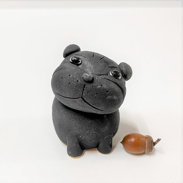 哈巴狗(黑色) O-402-2 陶瓷/哈巴狗/哈巴狗 第4張的照片