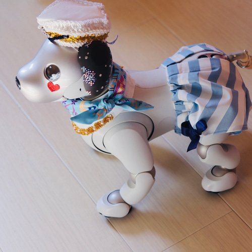 aibo クルーズセット：ブルー（aiboちゃん用・ハンドメイドのお洋服）