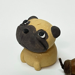 パグ　子（フォーン）　Ｏ-403-1　陶製　/Pug/哈巴狗/Mops 9枚目の画像