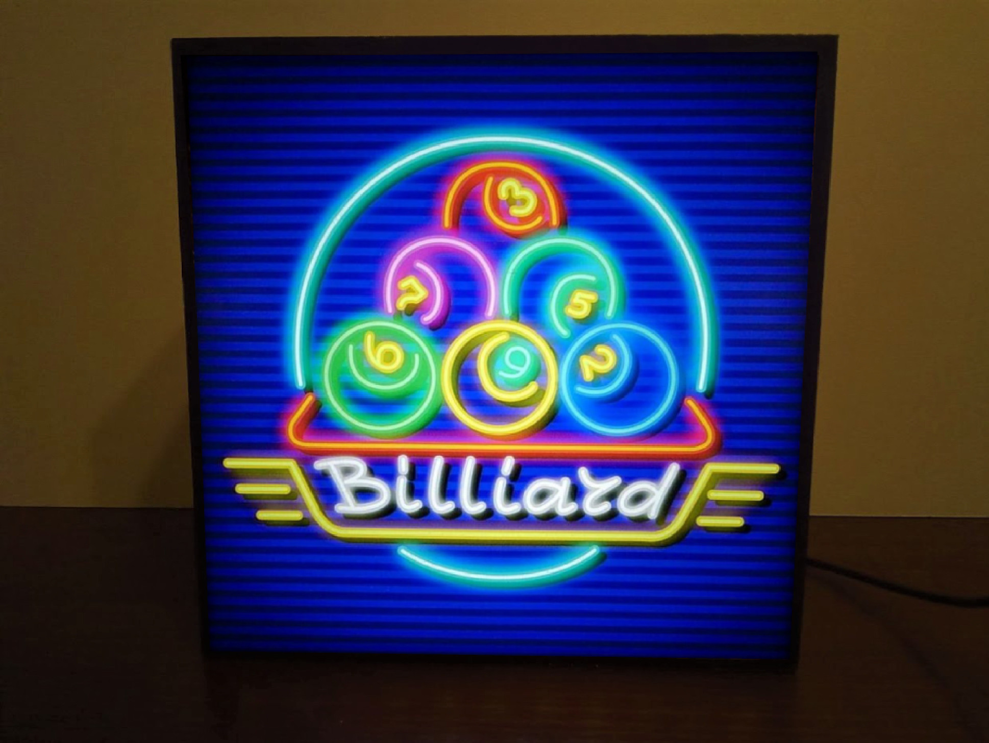ビリヤード プールバー ゲームセンター スポーツ 娯楽 ミニチュア サイン ランプ 看板 玩具 置物 雑貨 LEDライト