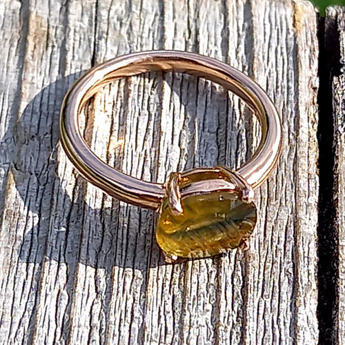 大粒バイカラーサファイアのシルバーリング 11号 ジュエリー