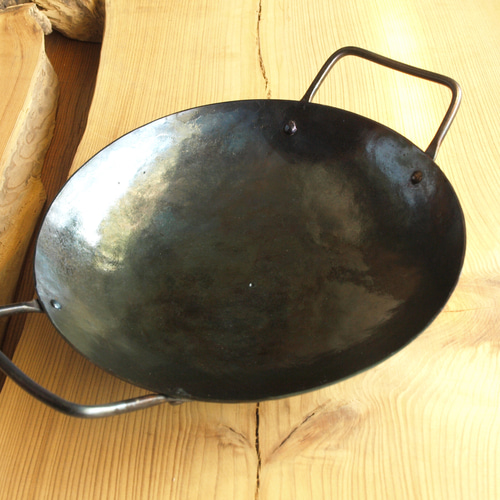 少し小さい中華鍋25センチ 広東鍋 両手鍋 鉄鍋 フライパン その他  