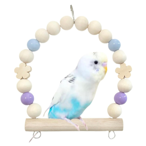 鳥に優しい木製ブランコ（大） | ペット用ブランコ - とりきち横丁