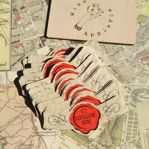 ドイツ/ 自家製ワインネックラベル5枚セット その他素材 WienApplePie