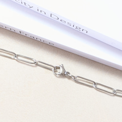 シルバーチェーンネックレス　シンプル　サージカルステンレス　金属アレルギー対応　つけっぱなしOK 4枚目の画像