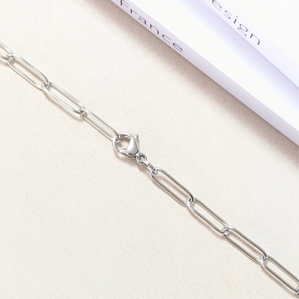 シルバーチェーンネックレス　シンプル　サージカルステンレス　金属アレルギー対応　つけっぱなしOK 5枚目の画像