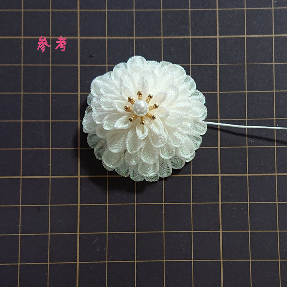 羽衣シャー パール つまみ細工の材料に はぎれ 約45cm×50cm 1枚 6枚目の画像