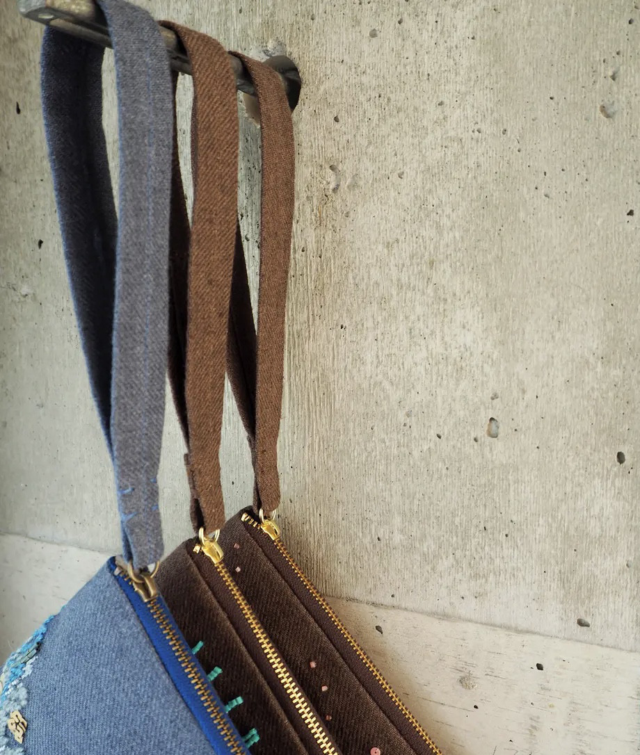 CLUTCH BAG▫️ SONAR クラッチバッグ / 刺繍ポーチ オートクチュール刺繍 リュネビル刺繍 手刺繍