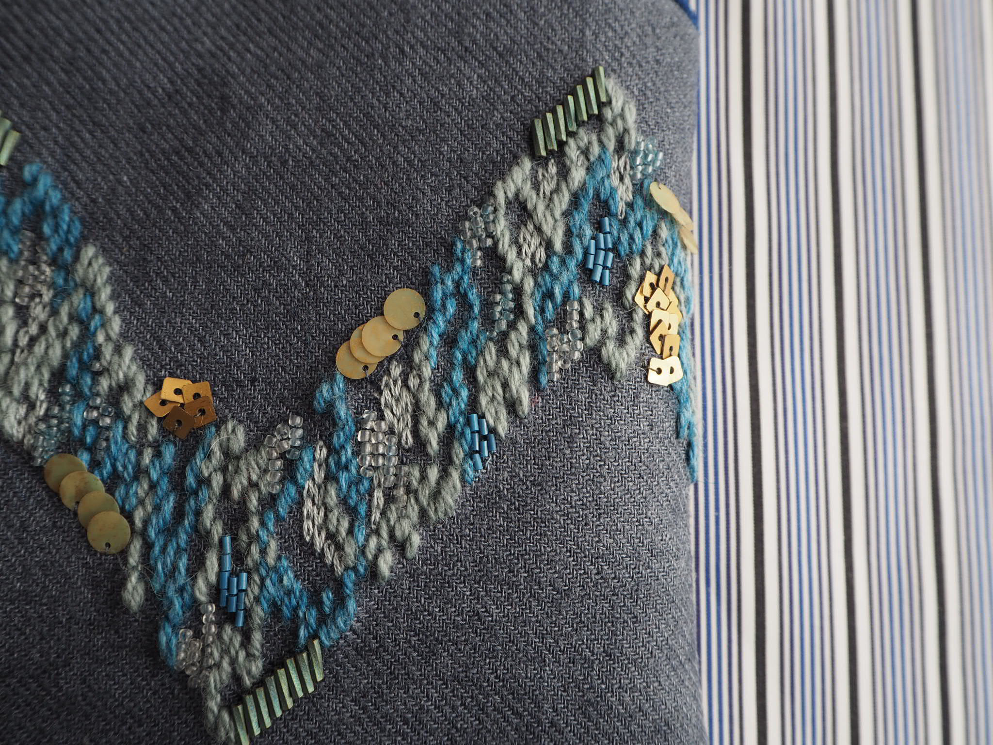 CLUTCH BAG▫️ SONAR クラッチバッグ / 刺繍ポーチ オートクチュール刺繍 リュネビル刺繍 手刺繍