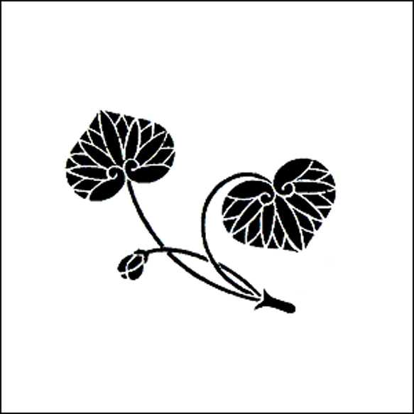 和柄　手帳型スマホケース iphone/Android 　ハートの形が愛らしい双葉葵のリーフ 8枚目の画像