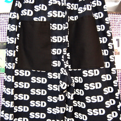 SSD  logo  2way コットンワイドパンツ:ブラック 8枚目の画像